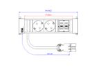 BACHMANN POWER FRAME Small 2x Schutzkontakt 2x CAT6