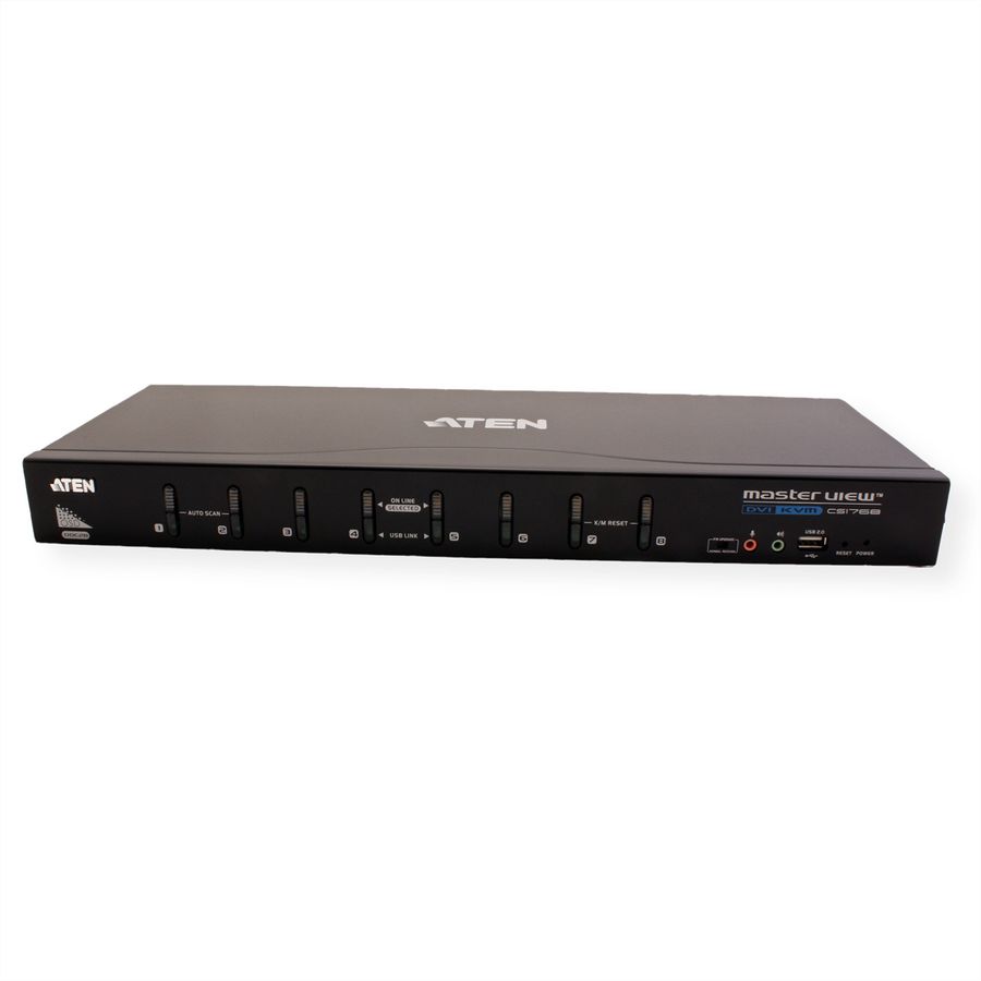 ATEN CS1768 KVM Switch DVI, USB, Audio, 8 Ports