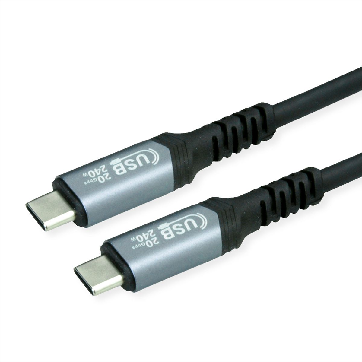 VALUE USB4 Gen2x2 Kabel, C–C, ST/ST, 4K UHD-1, 20Gbit/s, 240W, schwarz, 2 m