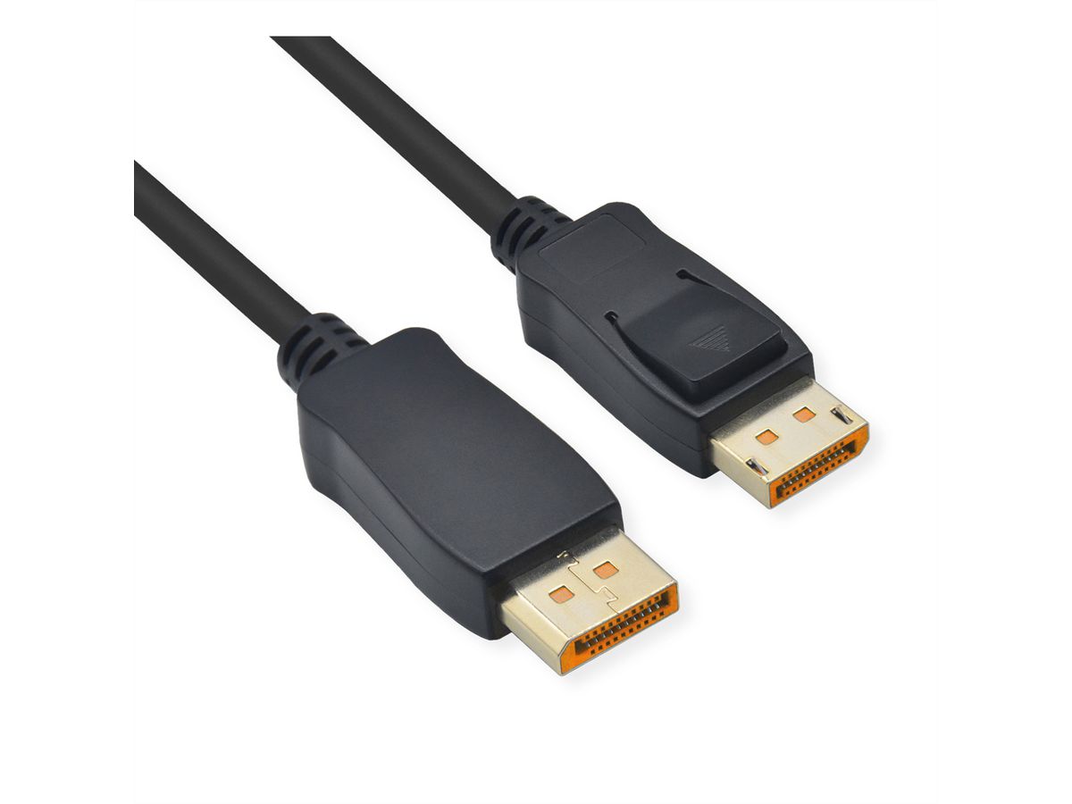 ROLINE DisplayPort Kabel, v2.1, 10K, DP ST - ST, schwarz, 3 m