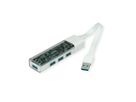 ROLINE Mobiler USB 3.2 Gen 1 Hub, 4fach, Typ A+C Anschlusskabel