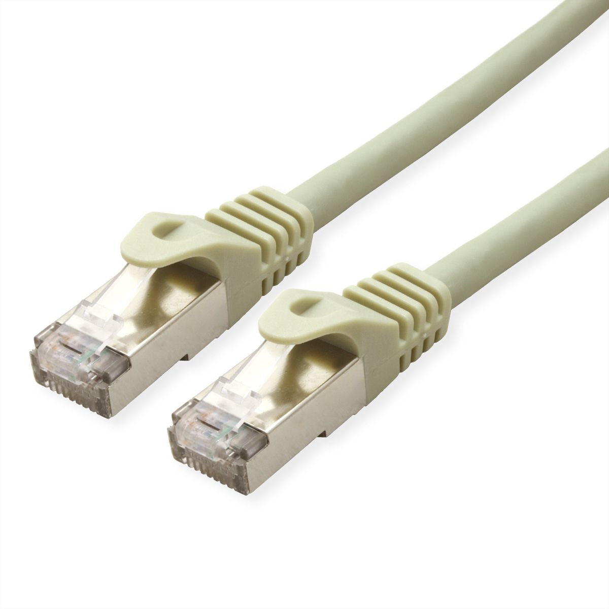 VALUE Patchkabel Cat.6A (Class EA) S/FTP (PiMF), Massivdraht, LSOH, grau, 70 m