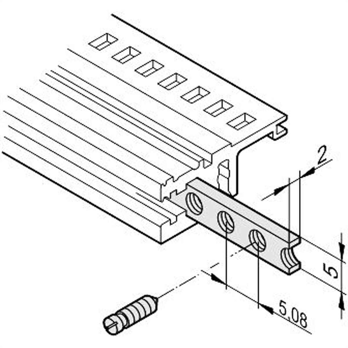 SCHROFF Gewindestreifen - GEWINDESTREIFEN 84TE M3