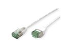 ROLINE RM U/FTP DataCenter Patchkabel Kat.6A (Class EA), slim, weiß, 0,5 m