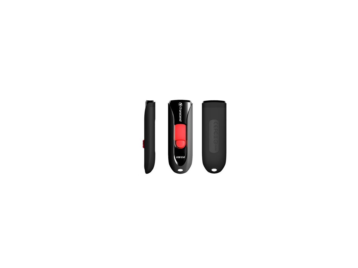 Transcend JetFlash 590 64GB 64GB USB 2.0 Capacity Schwarz USB-Stick