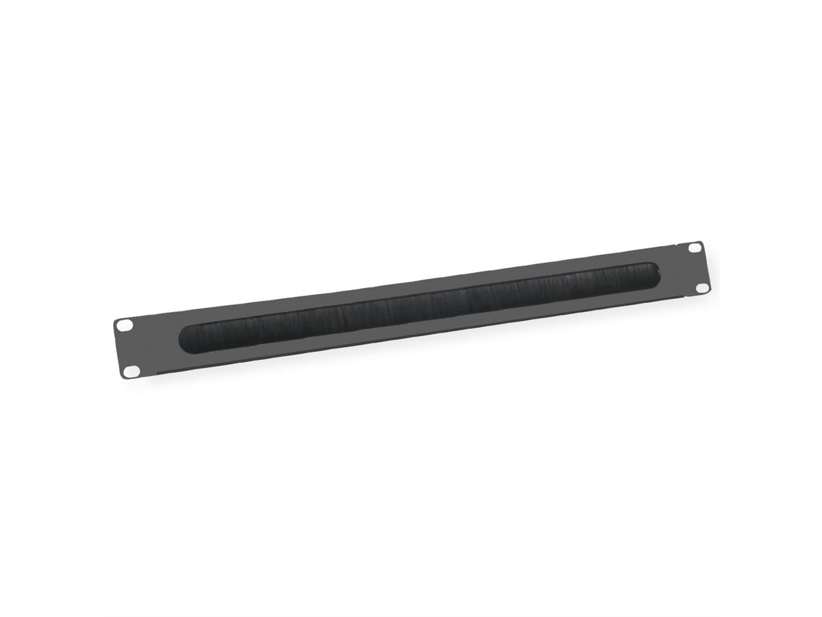 VALUE 19"-Kabeldurchführung 1 HE mit Bürstendichtung, schwarz