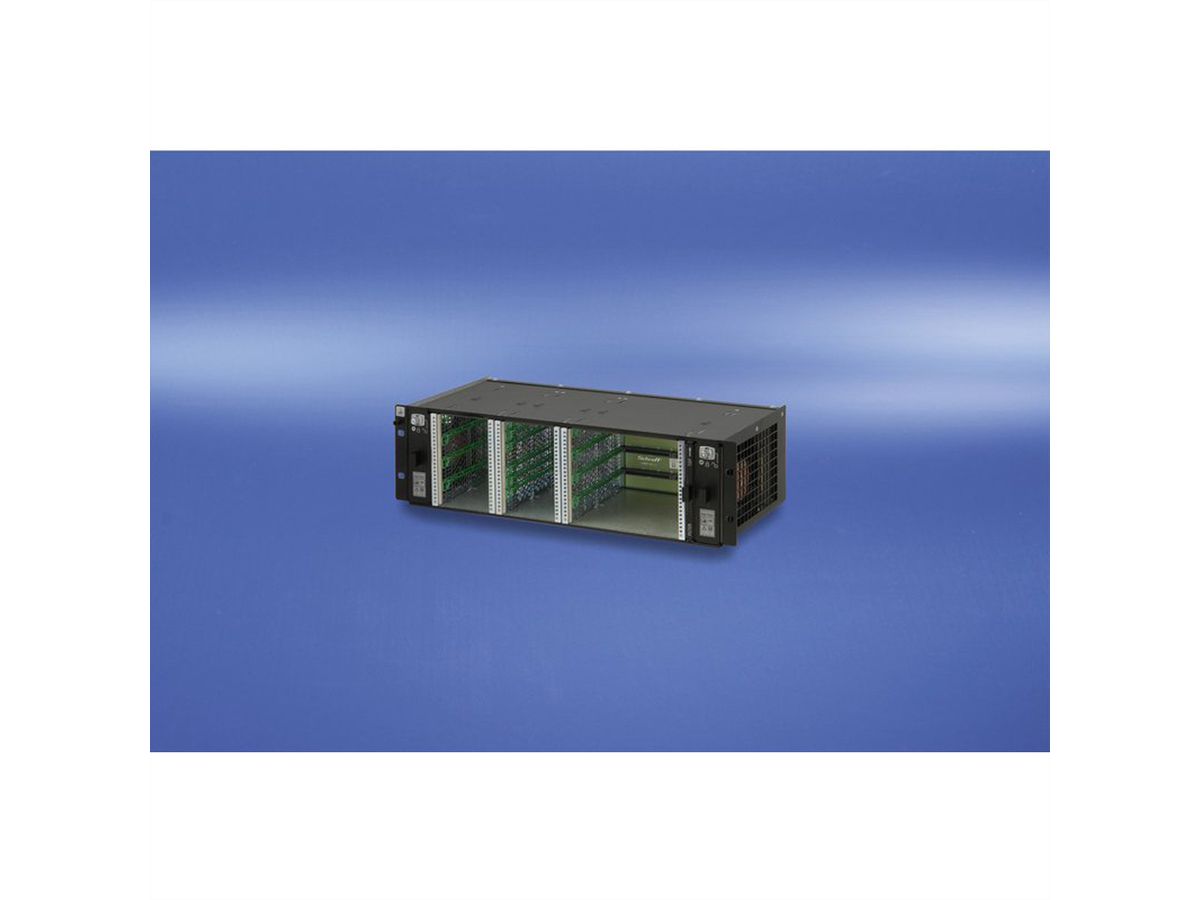 SCHROFF System, 3 HE, für 2 Single und 4 Double (8 Single) Full-size-AdvancedMC-Module - MTCA SYST.3HE 3X24TE 215T