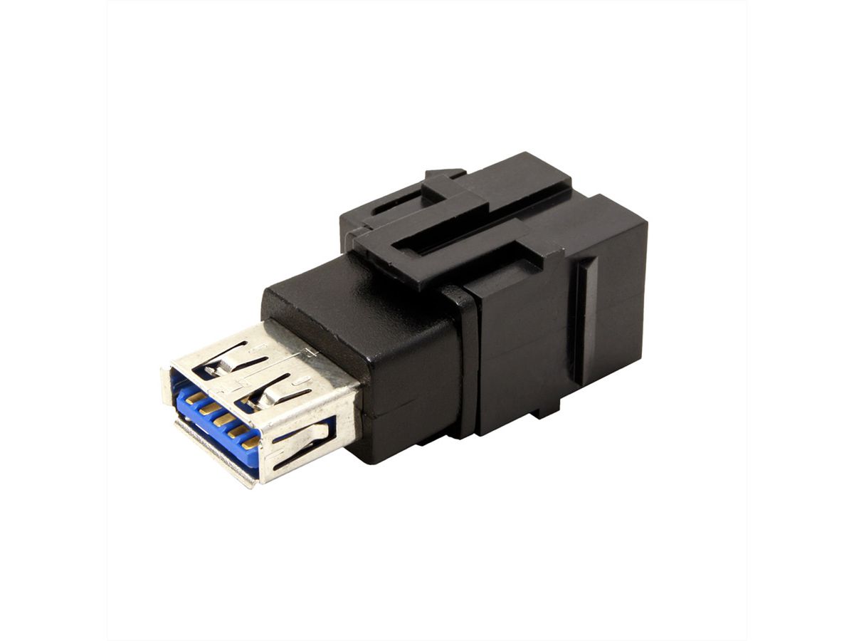 BACHMANN Keystone USB 3.0 Kupplung Typ A/A, schwarz