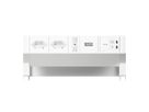 BACHMANN DESK2 white 2xCH 90°, 1xUSB C/C 65W L=0,2m RAL9010