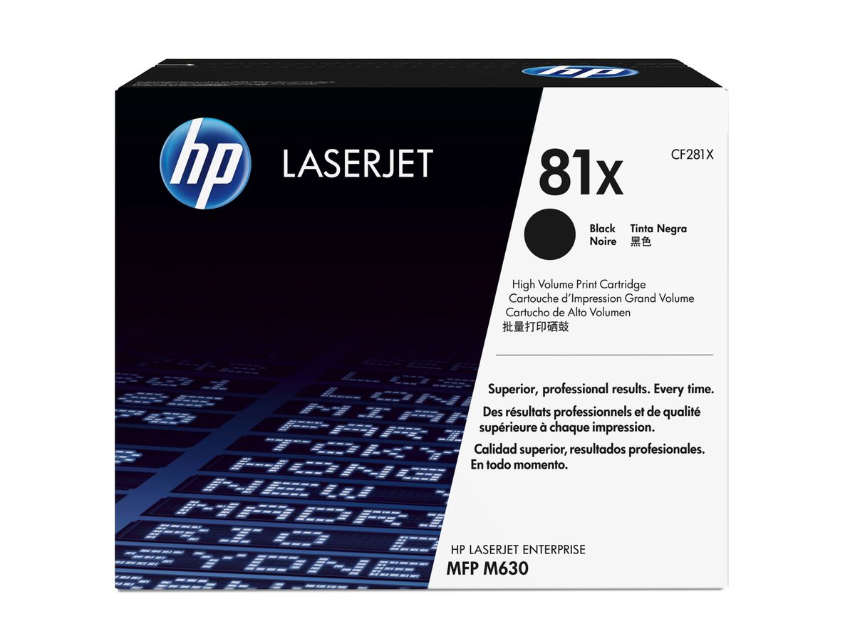 HP 81X Schwarz Original LaserJet Tonerkartusche mit hoher Reichweite
