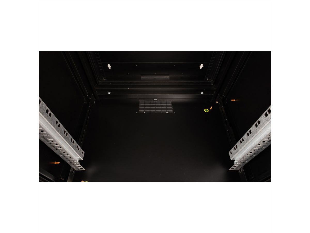 ROLINE 19-Zoll Wandgehäuse Pro 16 HE, 600x600 BxT zweiteilig schwenkbar schwarz