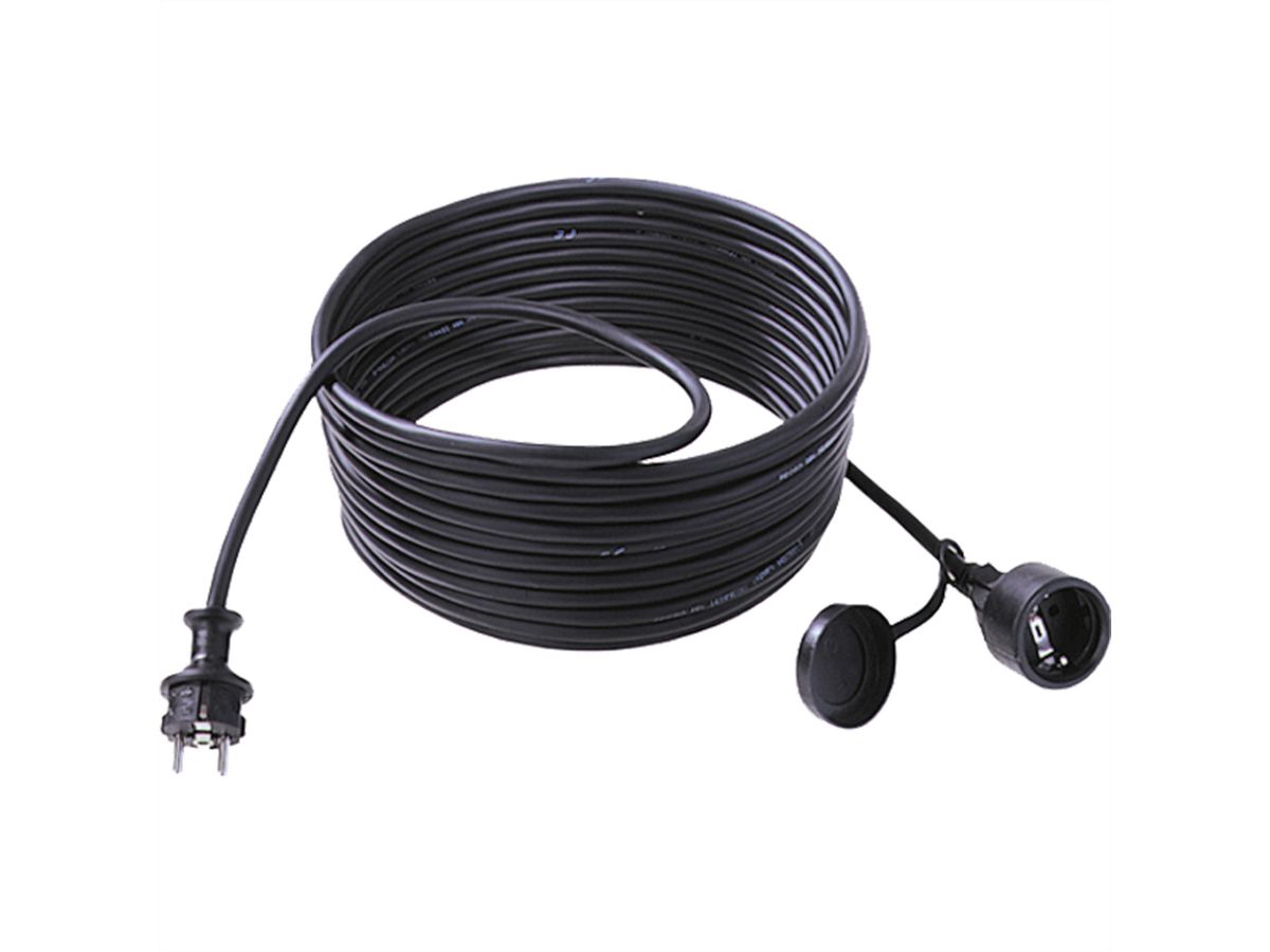 BACHMANN Extension 3G1,5mm², H07RN-F Gummi/Neopren Schutzkontakt, schwarz, 10 m