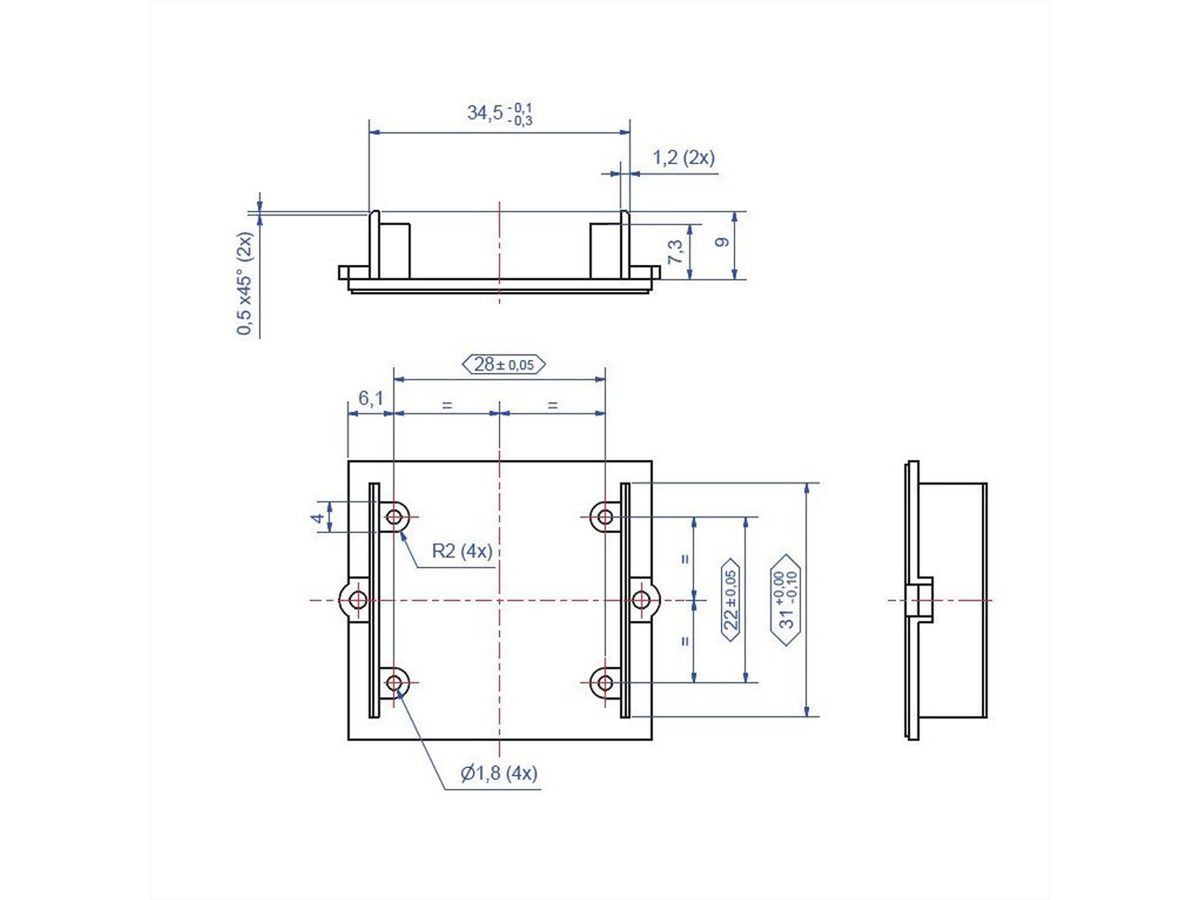 BACHMANN Custom Modul Blindabdeckung mit Anschraubdome, schwarz