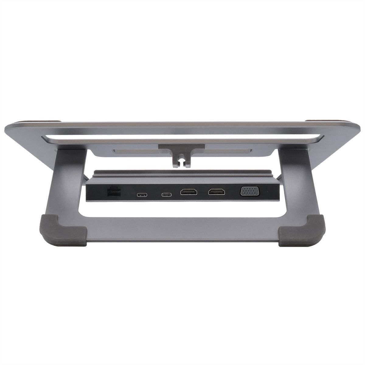 EXSYS EX-1223HM 12 in 1 USB-C Dockingstation, mit Notebook Stand für Notebook, Matebook und MacBook