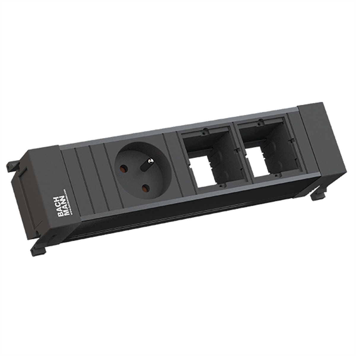 BACHMANN POWER FRAME 1xUTE 2xCM Kunststoffprofil schwarz