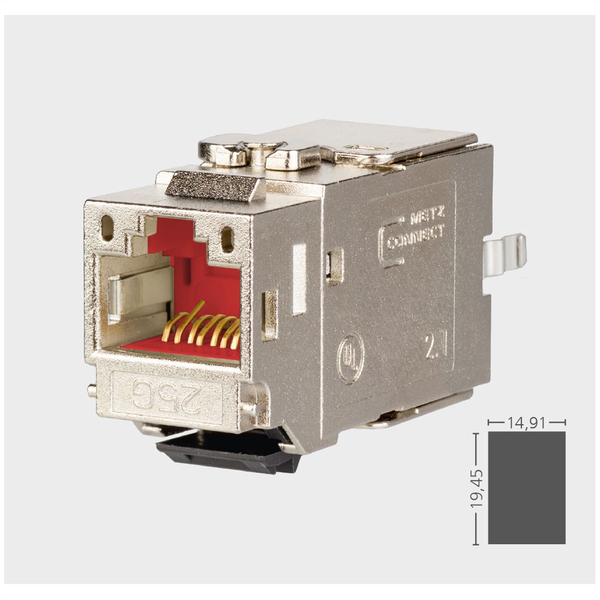 METZ CONNECT 25Gmodul, RJ45-Keystone-Modul