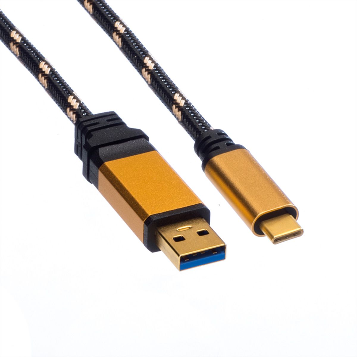 ROLINE GOLD USB 3.2 Gen 1 Kabel, USB A-C, ST/ST, 1 m