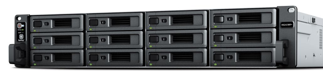 Synology RackStation RS2423+ NAS & Speicherserver Rack (2U) Eingebauter Ethernet-Anschluss Schwarz, Grau V1780B