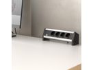 BACHMANN DESK 4x Schutzkontakt mit fest verbundenem Anschlusskabel, schwarz, 3 m
