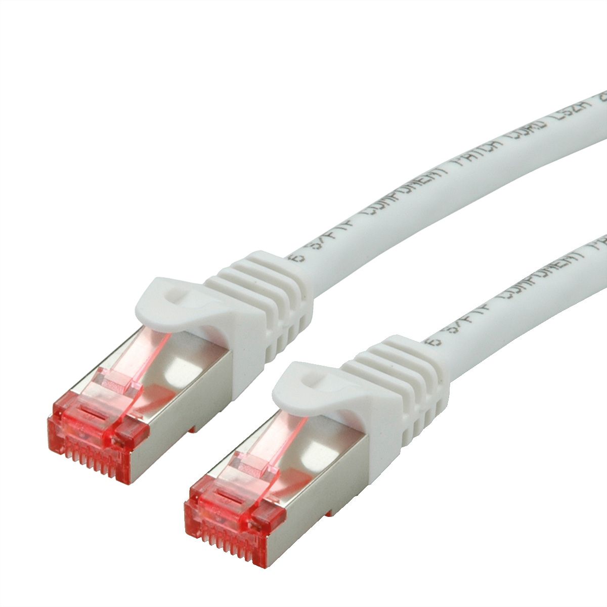 ROLINE Patchkabel Cat.6 S/FTP (PiMF), Component Level, LSOH, weiß, 1,5 m