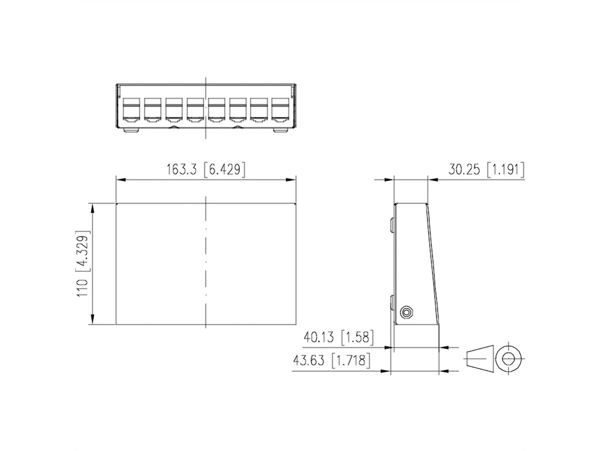 METZ CONNECT Modul AP-Gehäuse 8 Port reinweiß RAL9010