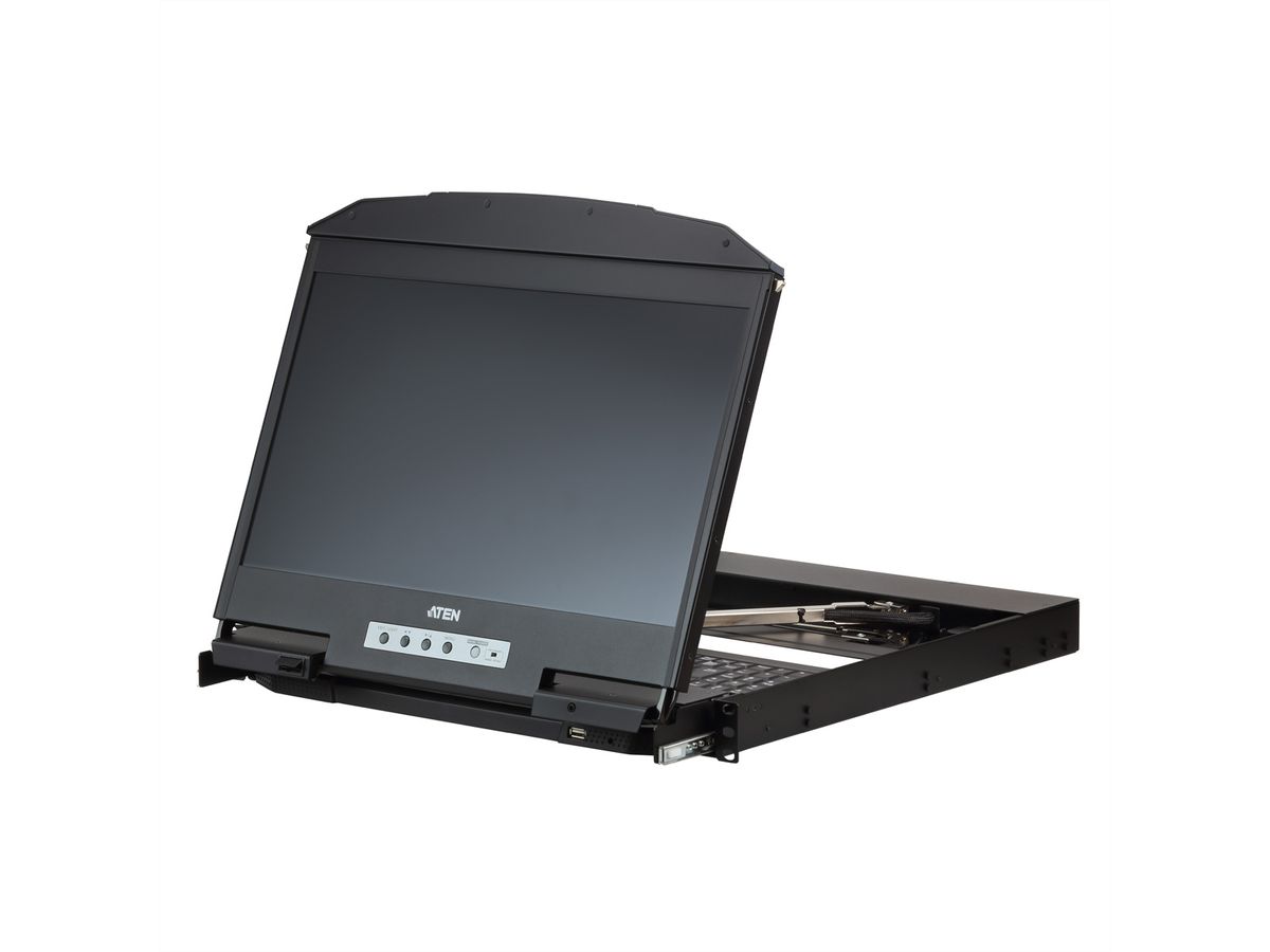 ATEN CL3800NW KVM-Konsole USB HDMI DVI VGA Dual Rail, DE-Layout