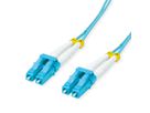 VALUE LWL-Kabel 50/125µm OM3, LC/LC, Low-Loss-Stecker, türkis, 0,5 m