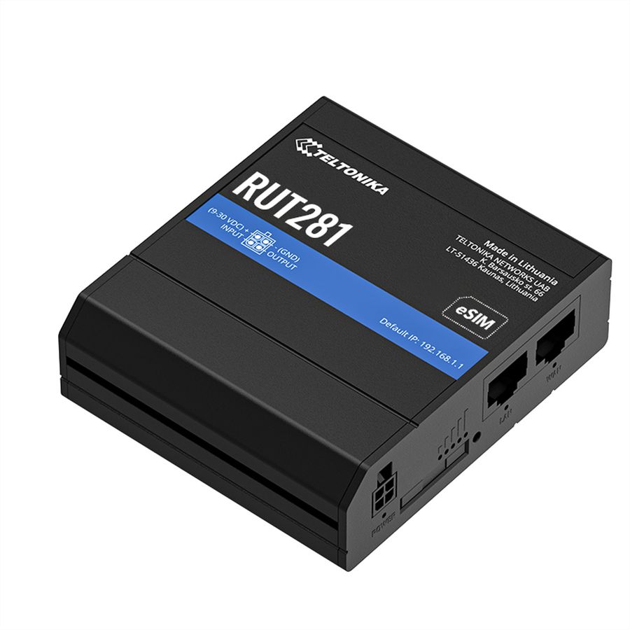 TELTONIKA RUT281 CAT4 LTE Router SIM und eSIM
