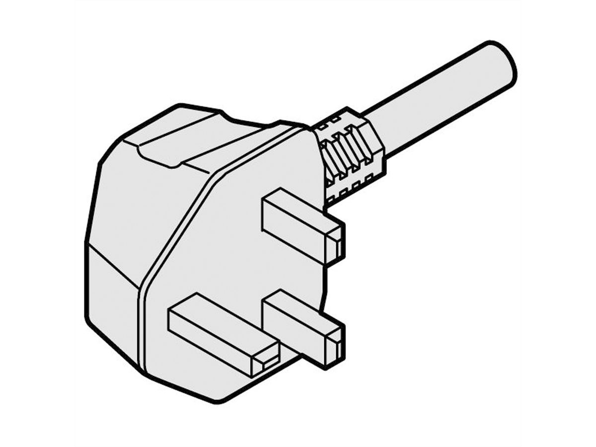 SCHROFF Netzanschlussleitung BS - NETZANSCHL.KABEL 2,5M BS-C13