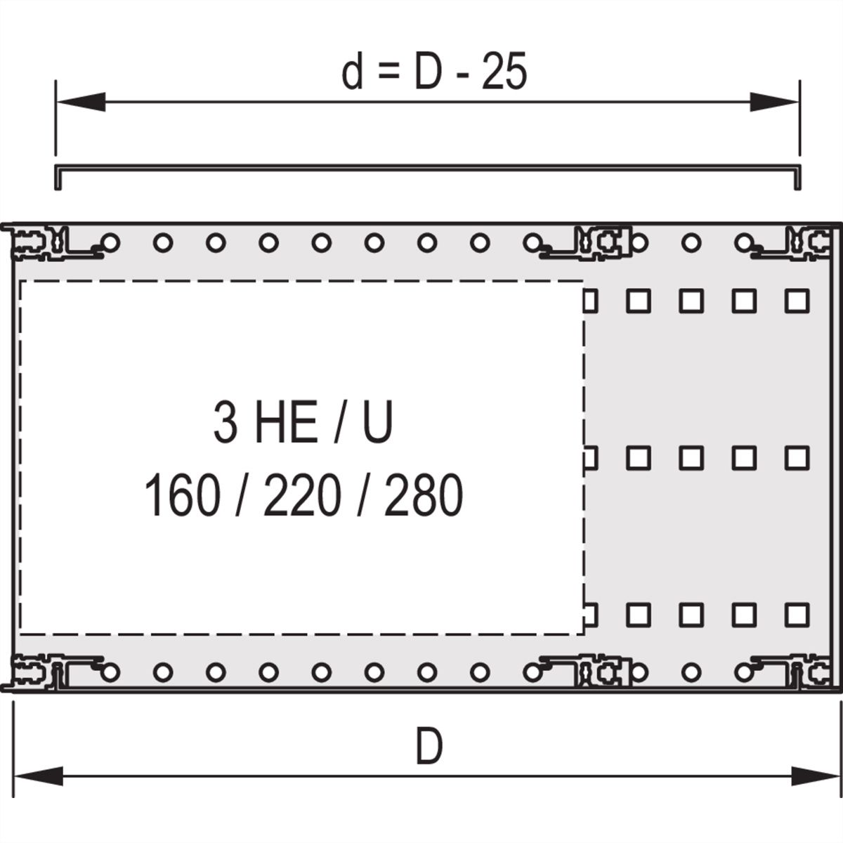 SCHROFF Abdeckblech, universal für spezielle Leiterkartentiefen - ABDECKBLECH EMC 84TE 355T 2ST