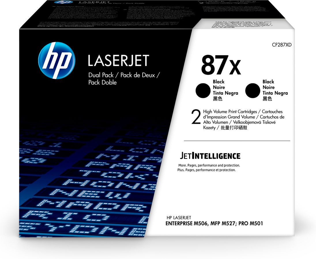 HP 87X 2er-Pack Schwarz Original LaserJet Tonerkartuschen mit hoher Reichweite