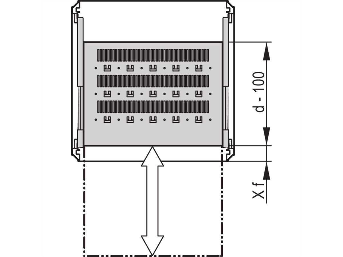 SCHROFF Gestellfachboden ausziehbar - GESTELL AUSZ.FACH. 800B 700T