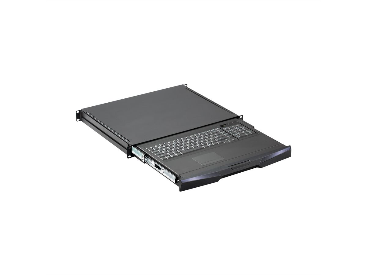 SCHROFF TASTATURSCHUBF.1HE UK RAL9005 AUSZUG