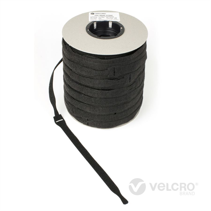 VELCRO® One Wrap® Strap 25mm x 300mm, 750 Stück, flammhemmend, schwarz