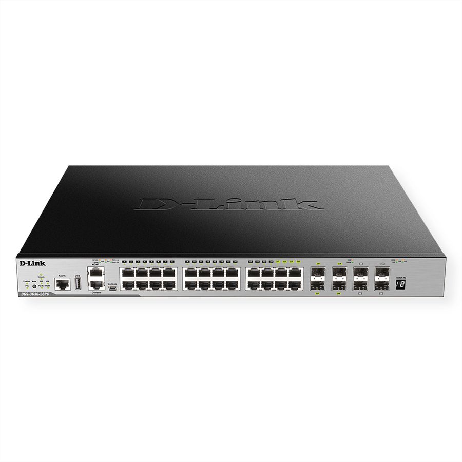 D-Link DGS-3630-28PC/SI/E 28-Port Layer 3 Gigabit PoE Stack Switch (SI)