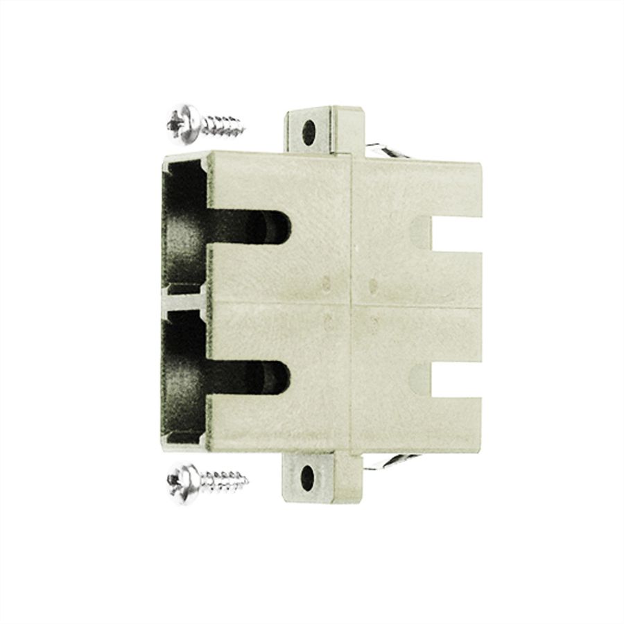 TELEGÄRTNER SC Duplex Kupplung, Multimode, Keramikhülse, Kunststoffgehäuse, beige