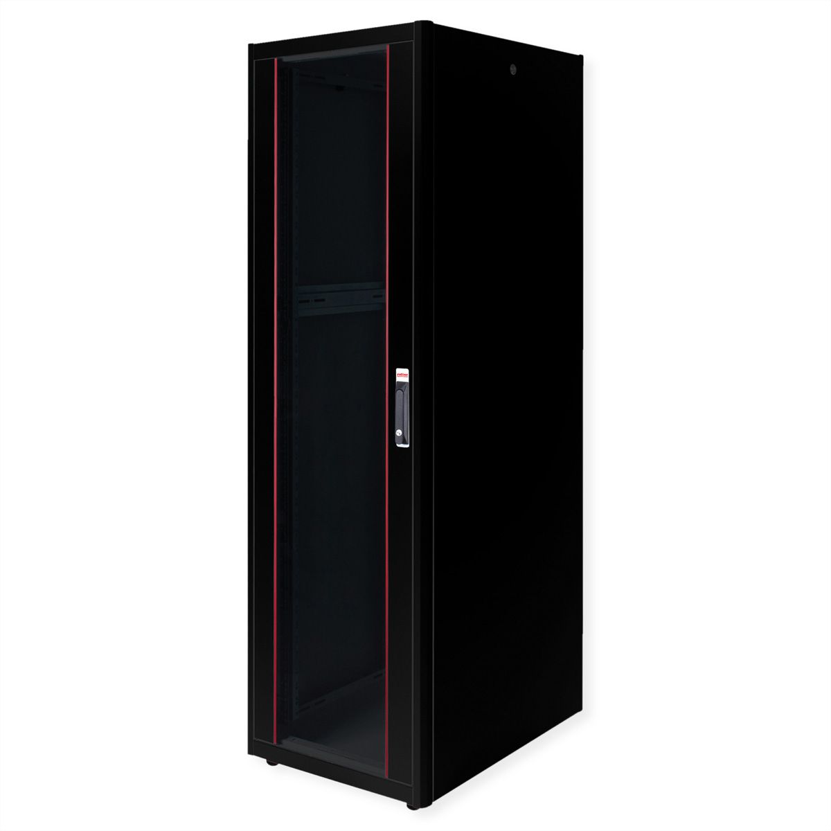 ROLINE 19-Zoll Netzwerkschrank Basic 42 HE, 600x800 BxT Glastür schwarz