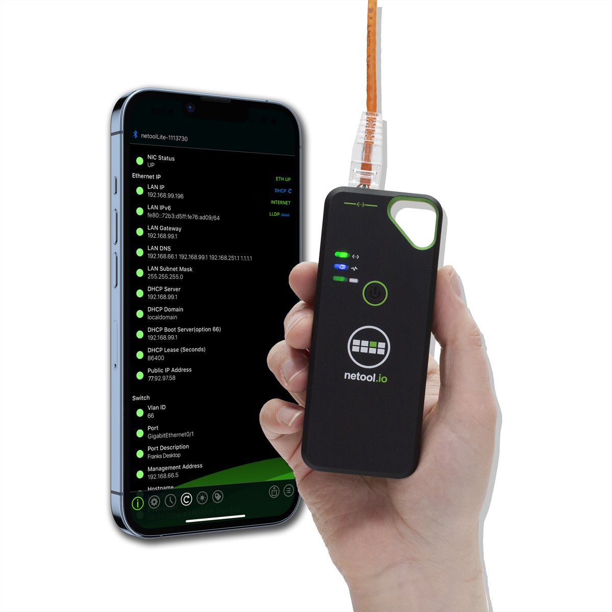 NetPeppers netool.io Lite, Smarter Netzwerktester