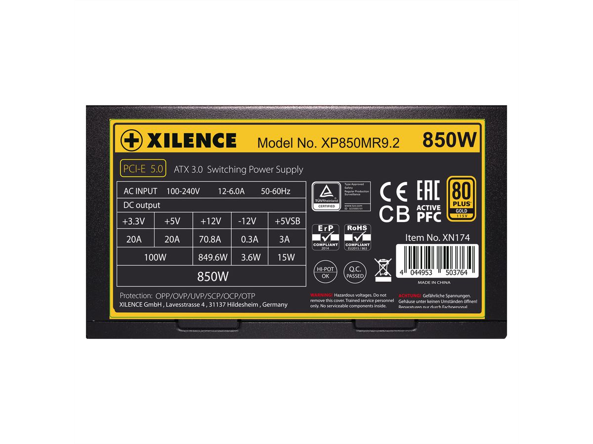 XILENCE XP850MR9.2 Netzteil, 850W ATX 3.0 Semi Modular