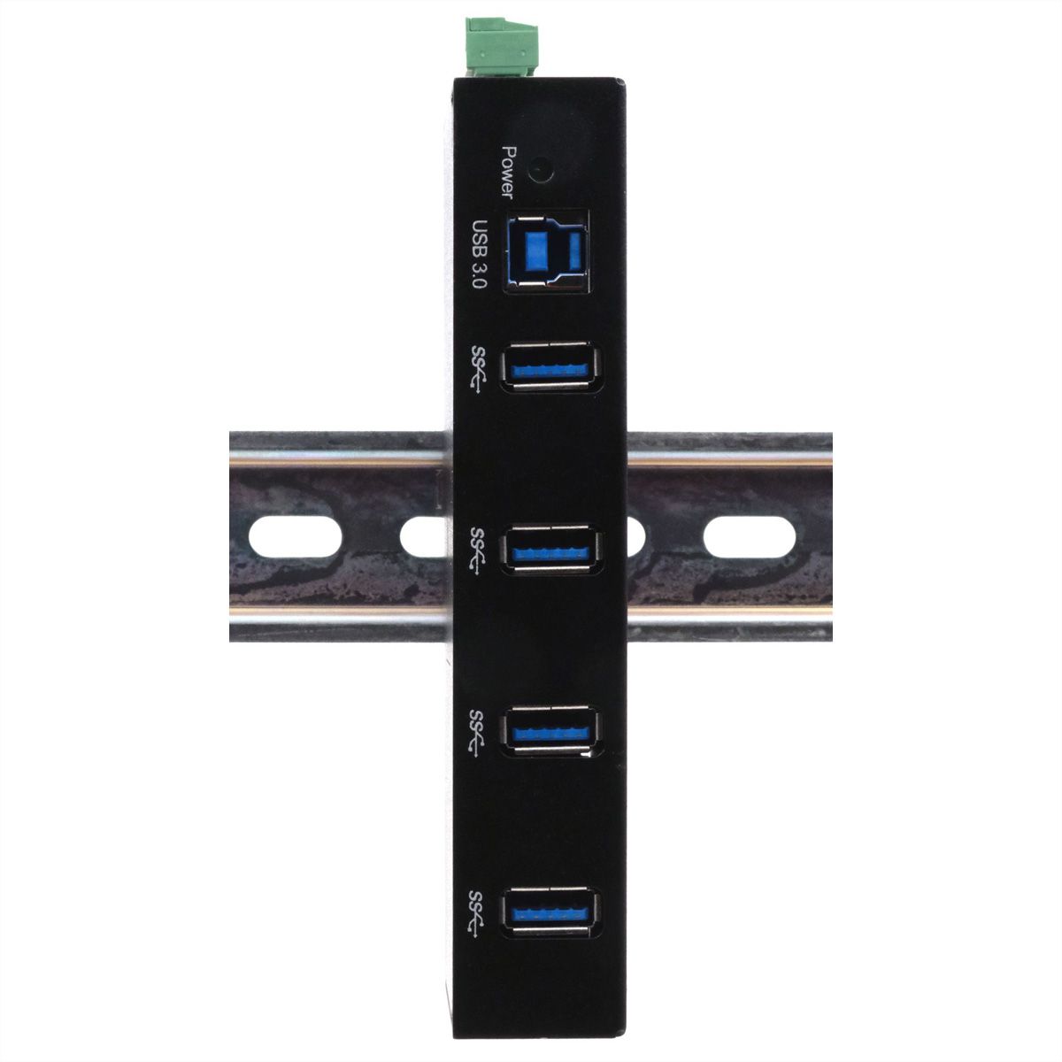 EXSYS EX-11234HMS-2 4 Port USB 3.2 Gen 1 HUB, Din-Rail Kit und Wand VIA VL817_Q7S Chipsatz