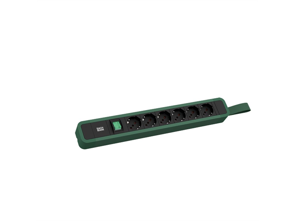 BACHMANN PRIMO 2 6xP40 1xSchalter mit Schlaufe 2,0m ITA RAL6028