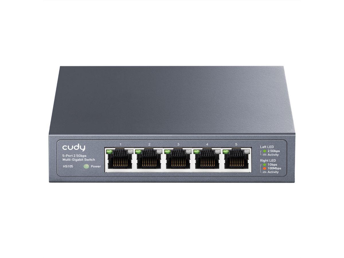 CUDY HS105 5-Port 2.5G Metal Switch