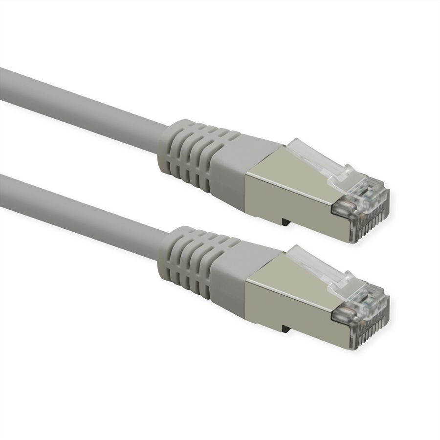 ROLINE Patchkabel Cat.6 (Class E), PoE, S/FTP (PiMF), grau, 1,5 m
