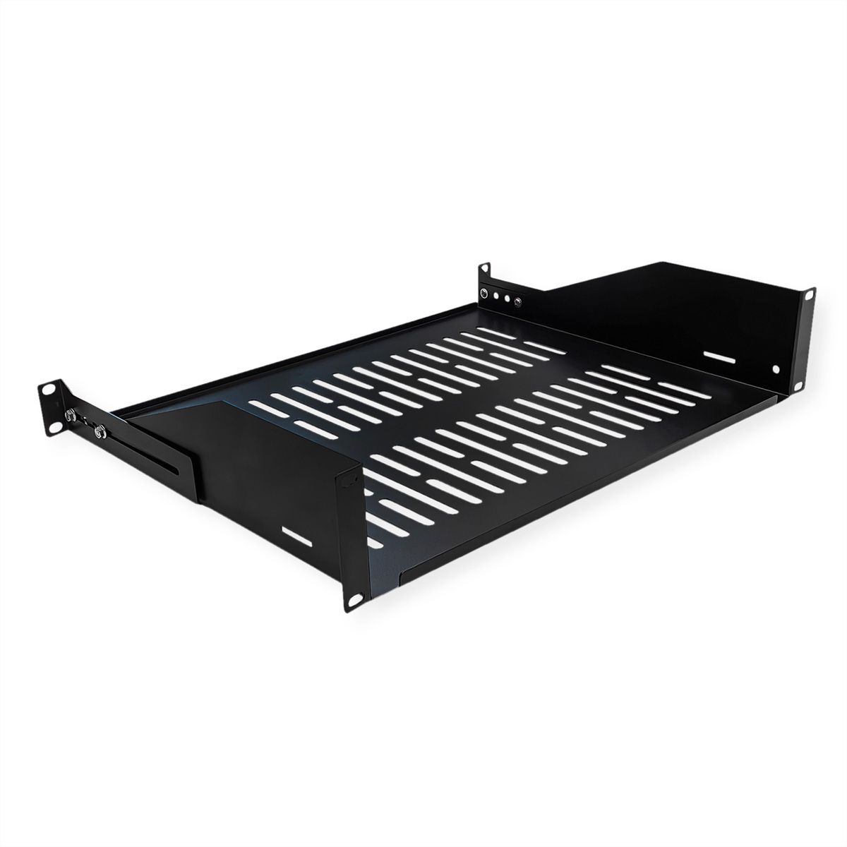 VALUE 19-Zoll-Geräteträger 2 HE, T: 350mm, max. 25 kg, U-Form, schwarz