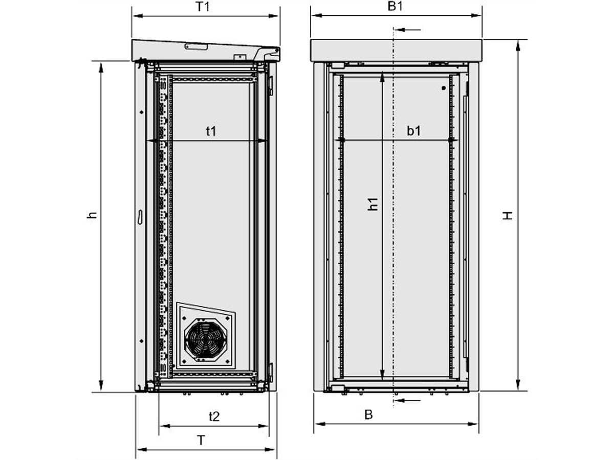 SCHROFF Modular VENT - OD MODUL.25HE 1300W 600T BEL.