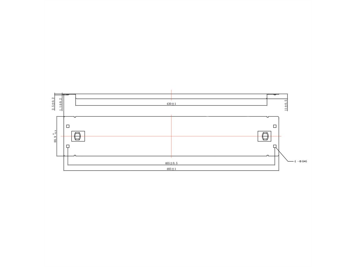 ROLINE 19"-Blindplatte Snap-in, 2 HE, schwarz