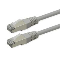 ROLINE Patchkabel Cat.6 (Class E), PoE, S/FTP (PiMF), grau, 0,3 m