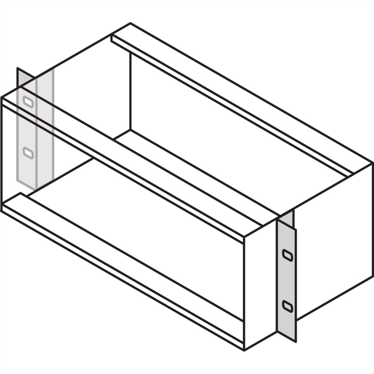 SCHROFF 19"-Winkel Typ F, tiefenvariabel - 19"WINKEL 4HE UNIV. 2STK