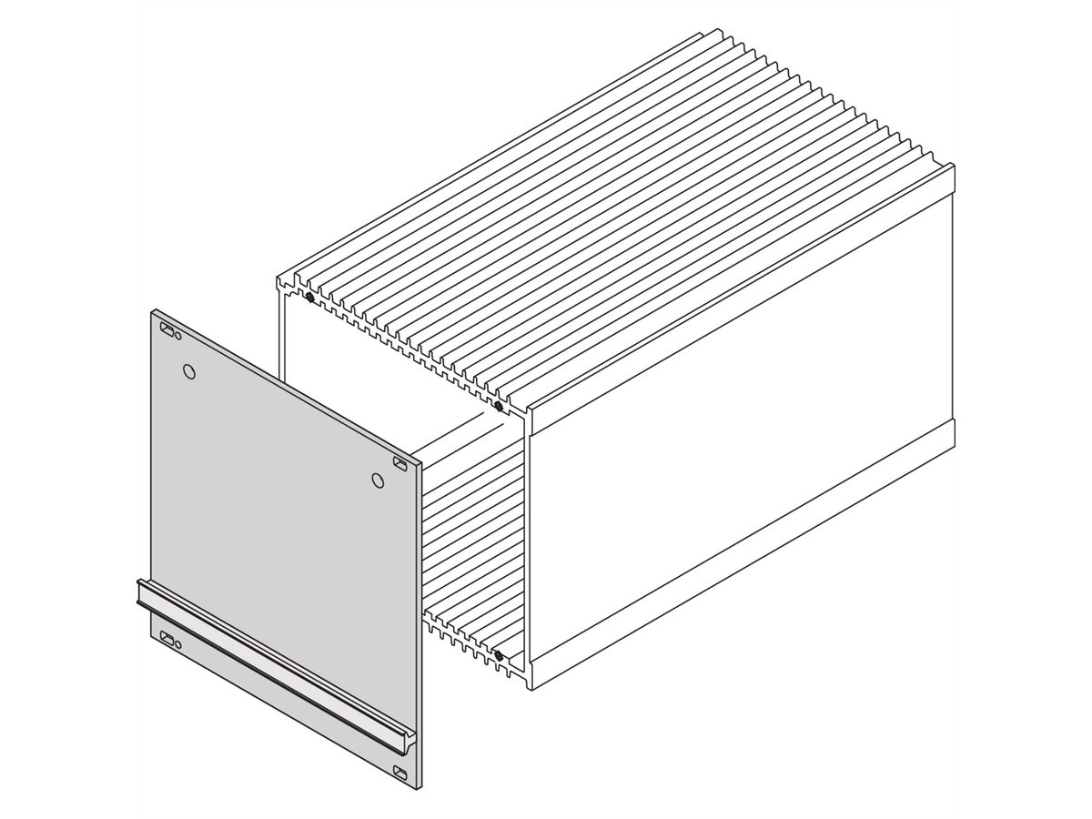 SCHROFF Frontplatte mit Griff - FRONTPLATTE M.GRIFF 3HE 28TE