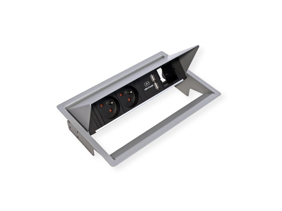 BACHMANN CONEO SET 2xUTE 1xUSB Charger 1xCM 0,2m GST18 weissaluminium